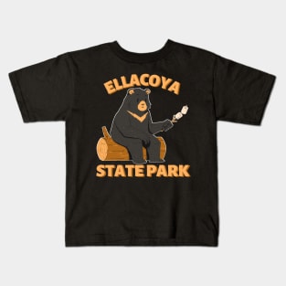 Ellacoya State Park Camping Bear Kids T-Shirt